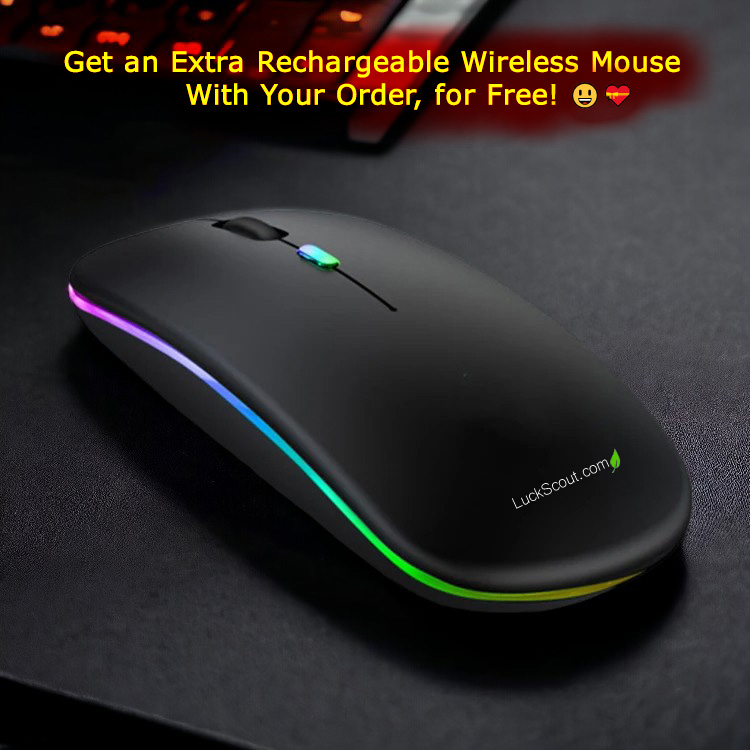 Get an Extra Rechargeable Wireless Mouse With Your Order, for Free!🖱️😃 Get an Extra Rechargeable Wireless Mouse With Your Order, for Free!🖱️😃