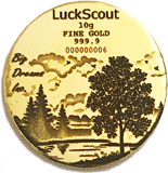 Typical LuckScout 10g Gold Round