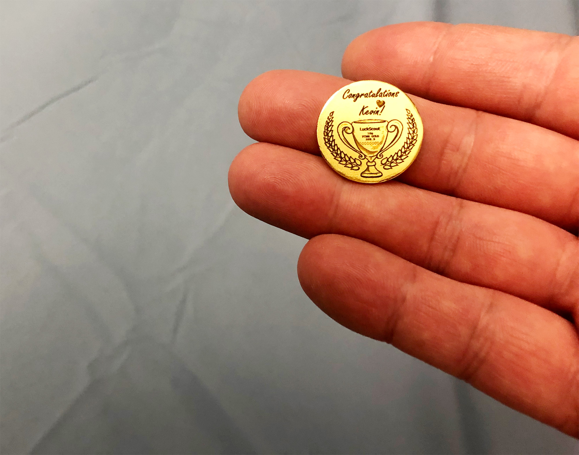 Custom Engraved 10g Gold Round Custom Engraved 10g Gold Round