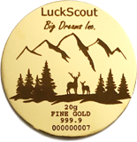 Typical LuckScout 20g Gold Round