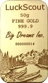 Typical LuckScout 50g Gold Bar