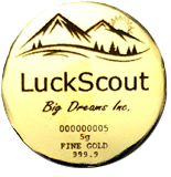 Typical LuckScout 5g Gold Round