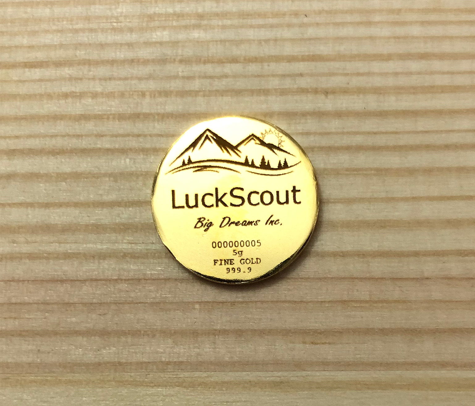 Typical LuckScout 5g Gold Round Typical LuckScout 5g Gold Round