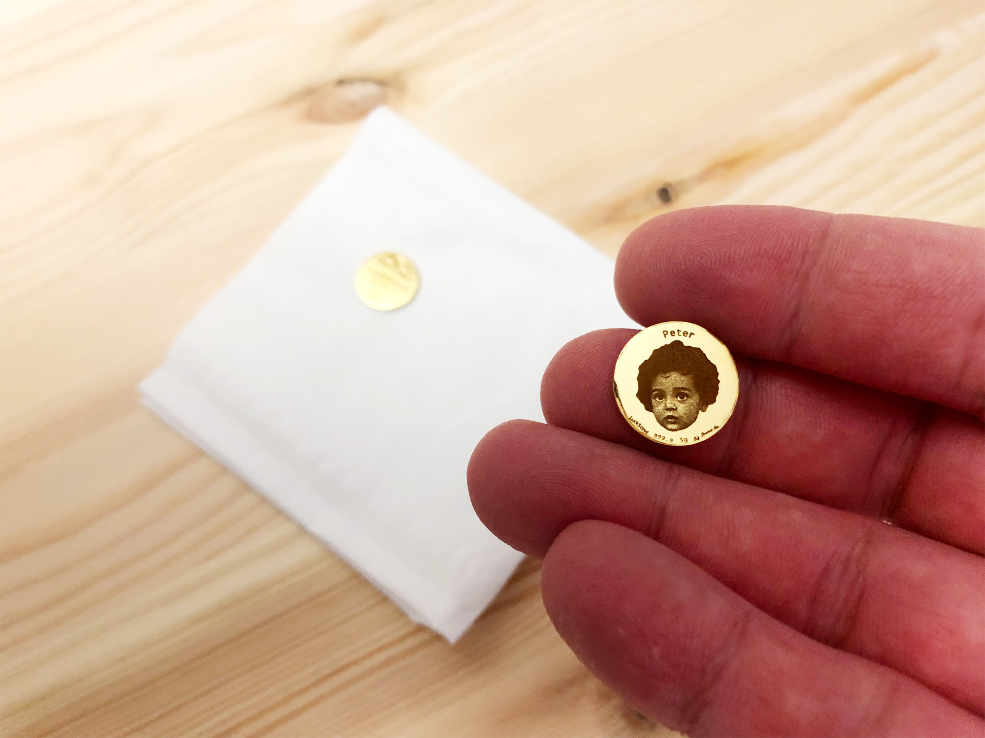 Custom Engraved 5g Gold Round Custom Engraved 5g Gold Round