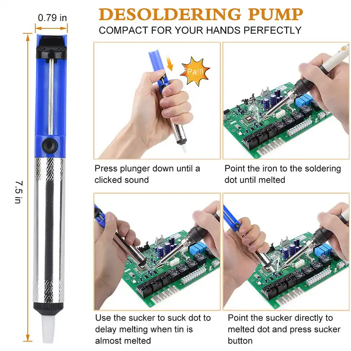 Solder Sucker Desoldering Vacuum Pump Solder Removal Tool Solder Sucker Desoldering Vacuum Pump Solder Removal Tool