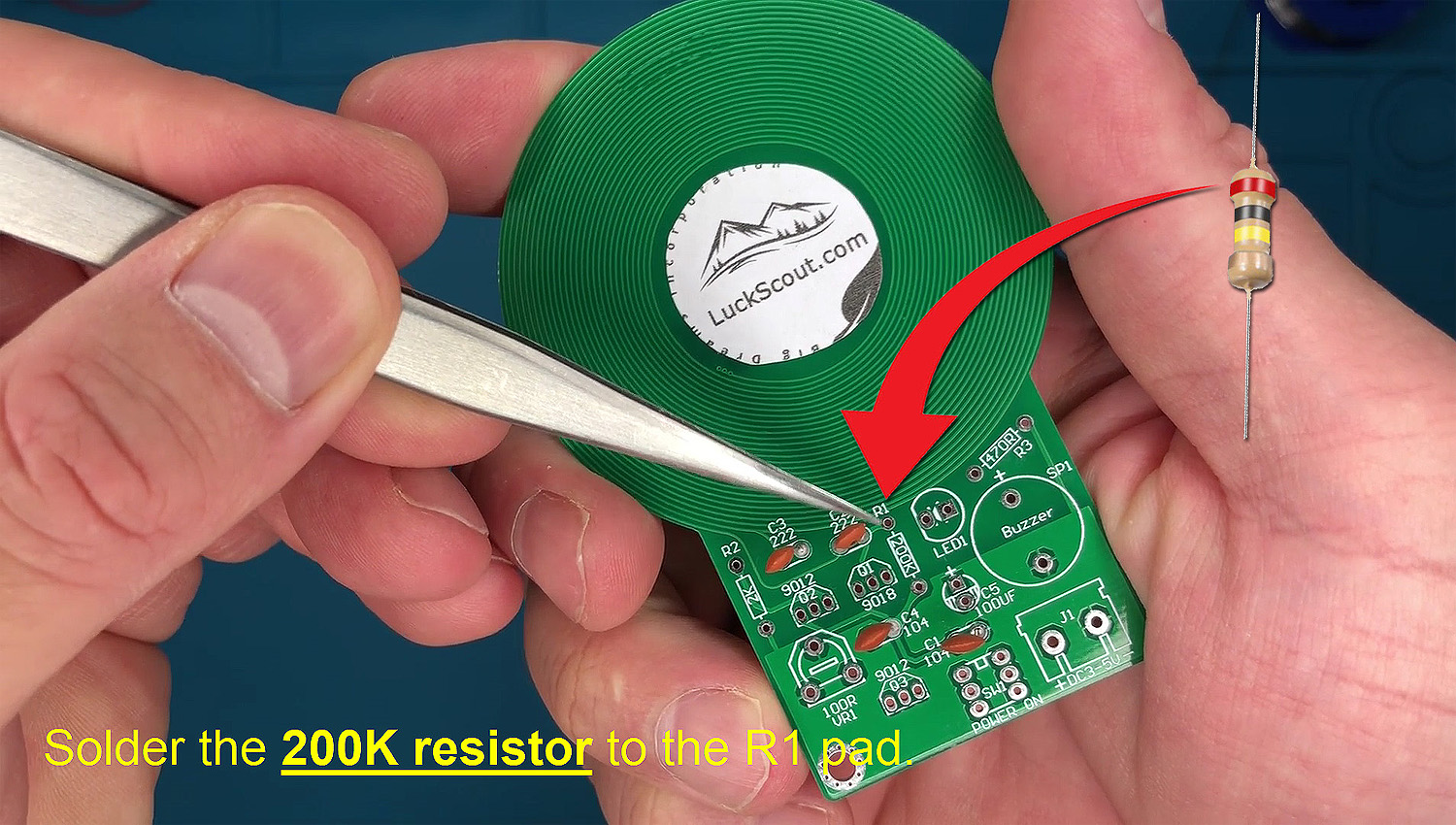 Soldering the 200K Metal Film Resistor Soldering the 200K Metal Film Resistor