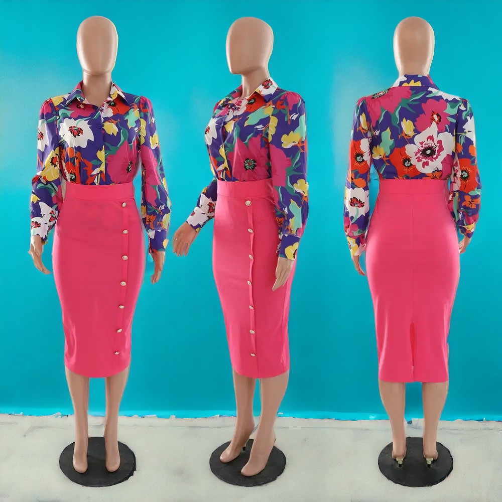 Shirt and Wrap Hip Skirt Shirt and Wrap Hip Skirt