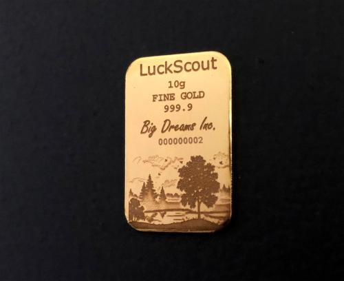Typical LuckScout 10g Gold Bar