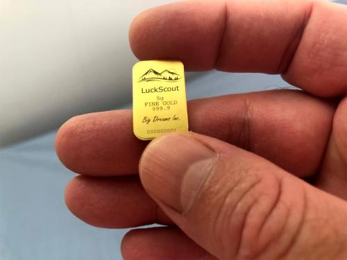 Typical LuckScout 5g Gold Bar