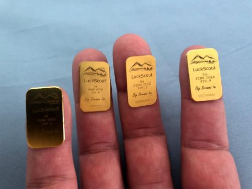 Typical LuckScout 5g Gold Bars